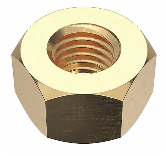 1"-8 NC FINISHED HEX NUT BRASS